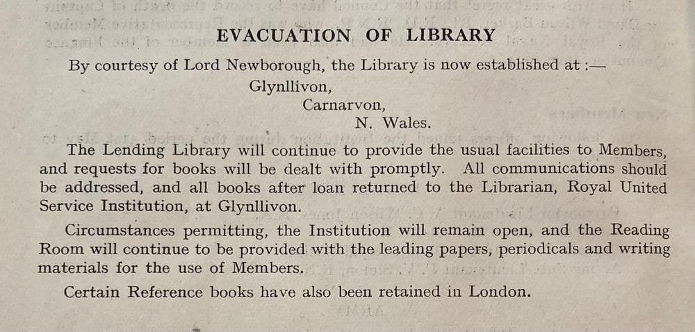 Library access during the war